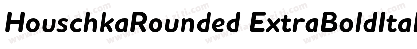 HouschkaRounded ExtraBoldItalic字体转换